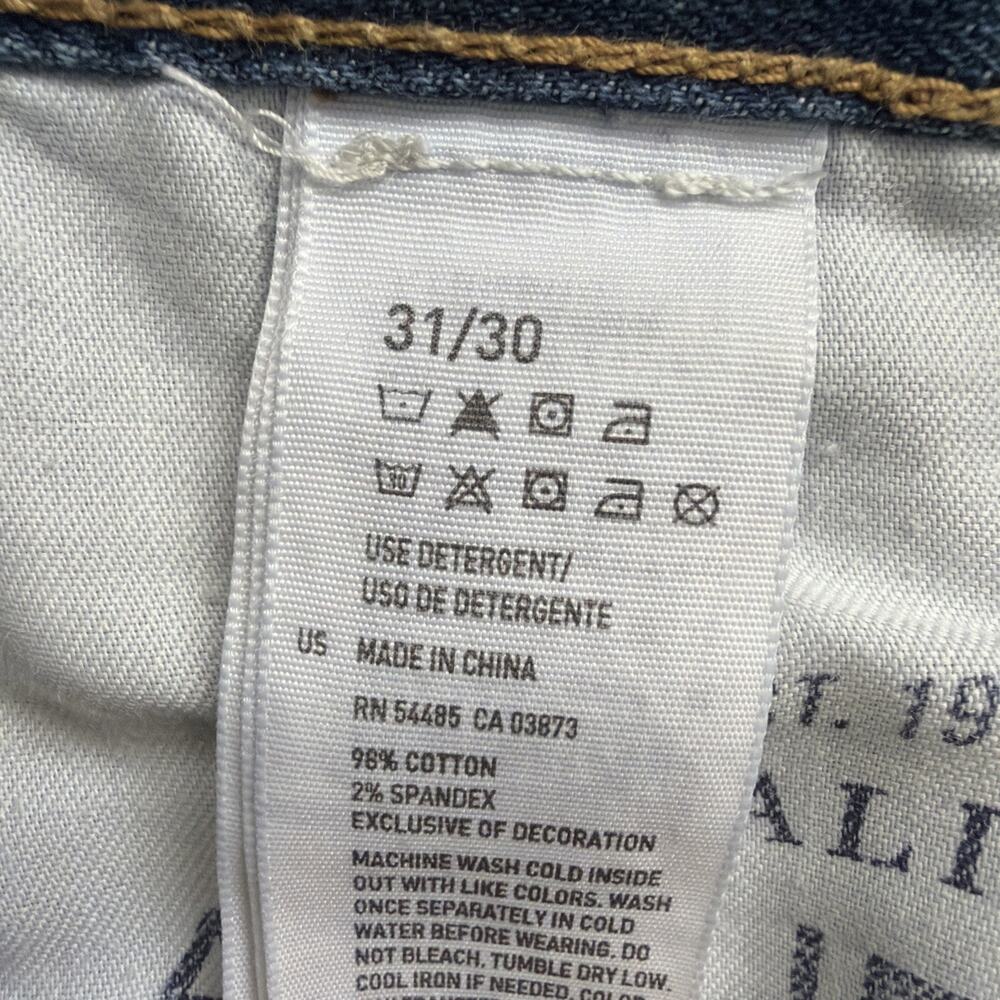 American Eagle Jeans Mens 31x30* Skinny Blue Medium Wash Cotton Blend Casual - Picture 5 of 11